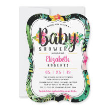 Tropical Baby Shower-inbjudan, Luau