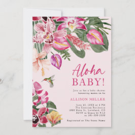 Tropical Baby Shower Inbjudningar