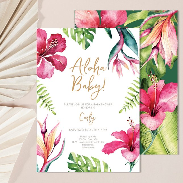 Tropical Baby Shower sommar Inbjudningar (Skapare uppladdad)