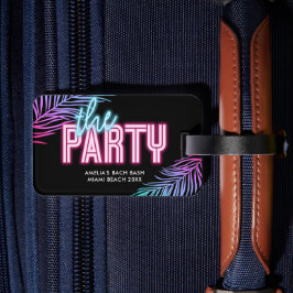 Tropical Bach, Party Blue & Rosa Bagagebricka