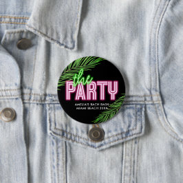 Tropical Bach Party Grönt & Rosa Knapp