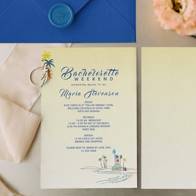 Tropical Bachelorette Helg Inbjudningar (Skapare uppladdad)
