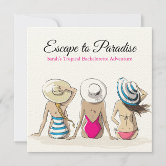 Tropical Bachelorette Inbjudningar