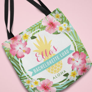 Tropical Bachelorette Luau Pineapple Flowers Tygkasse
