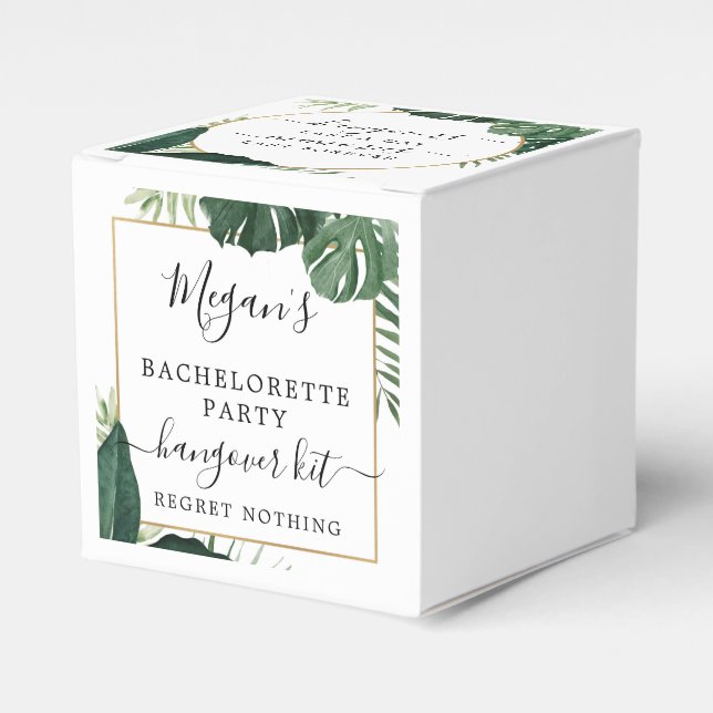 Tropical Bachelorette Party Hangover Survival Kit Presentaskar (Framsidan Sidan)