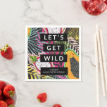 Tropical Bachelorette Party Låt oss Vild Pappersservett<br><div class="desc">Roligt bachelorette Party napkins in a "Låt oss få Vild" design - för att fira bruden att vara. Dessa tropiska frukters utformning av bachelorette-partyn stämmer överens med våra motsvarande inbjudningar. Rulla att se dem nedan.</div>
