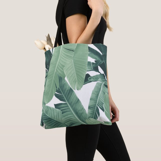 Tropical Banana Löv Jungle #4b #tropical #wall Tygkasse (Närbild)