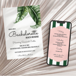 Tropical Banana Löv/Rand Bachelorette Inbjudningar