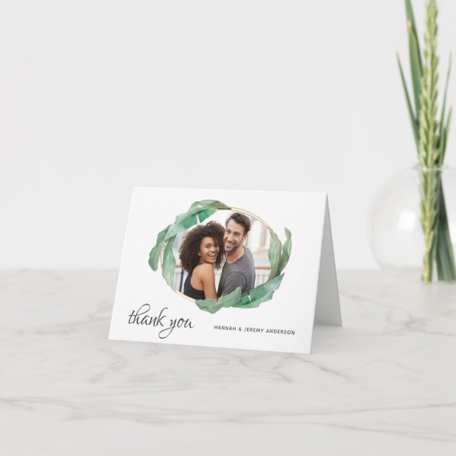 Tropical Banana Löv Tack med Photo (Framsida)