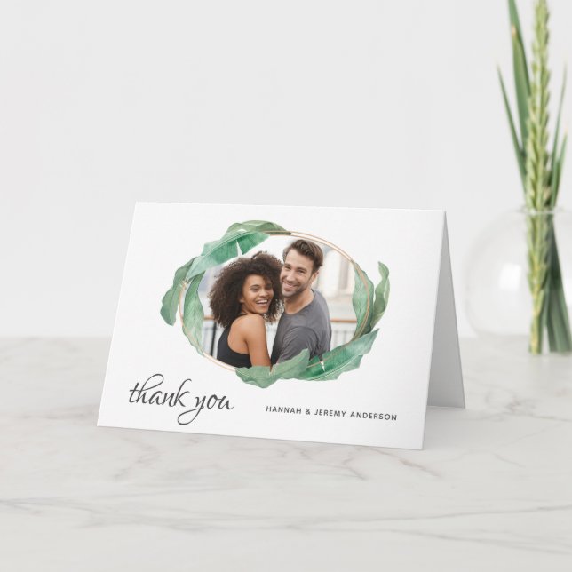 Tropical Banana Löv Tack med Photo (Framsida)