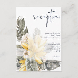 Tropical Banana Lövs Wedding Reception Tilläggskort