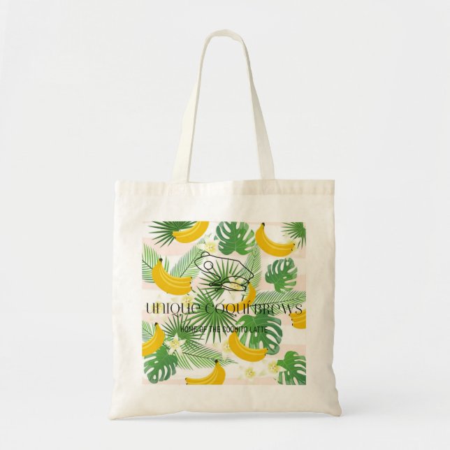 Tropical Banana Tote bag Tygkasse (Framsidan)