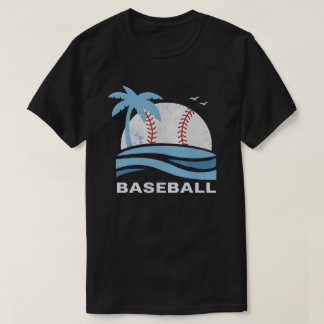 Tropical Baseball Palm Tree Summer Vacation T Shirt