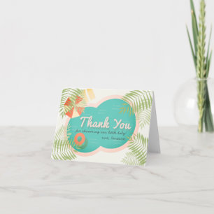 Tropical Bassäng Baby Shower Beige Tack Kort