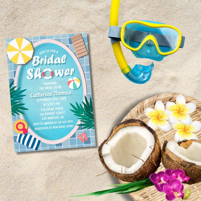 Tropical Bassäng Party, sommartid, Möhippa Inbjudningar (Skapare uppladdad)