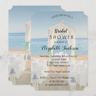 Tropical Beach Arbor Möhippa Inbjudningar