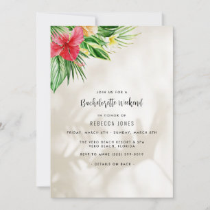 Tropical Beach Bachelorette Helg Getaway Inbjudningar