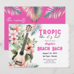 Tropical Beach Bachelorette Helg Inbjudningar