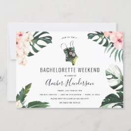 Tropical Beach Bachelorette Itinerary Inbjudningar