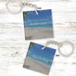 Tropical Beach Bible Verse Psalm 119:105