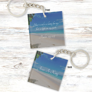 Tropical Beach Bible Verse Psalm 119:105