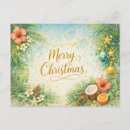 Tropical Beach Christmas  Helg Vykort