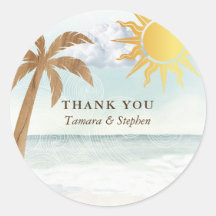 Tropical Beach Coastal Tack Sticker