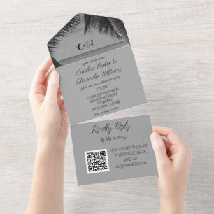 Tropical Beach Destination Elegant OSA QR Code Al
