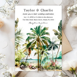 Tropical Beach Destination Wedding Inbjudningar