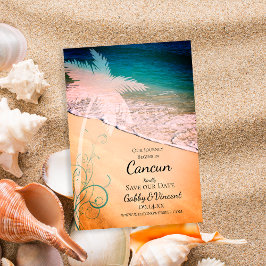 Tropical Beach Destination Wedding Spara Datumet