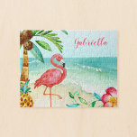 Tropical Beach Flamingo Personlig Kids Pussel<br><div class="desc">Lägg enkelt till ett namn i den här anpassningsbarna i för barn med flamingo-personlig-pussel. Den här roligten har en vattenfärgsflamingo,  handflatan träd,  ananas och blomma på en tropisk strand.</div>