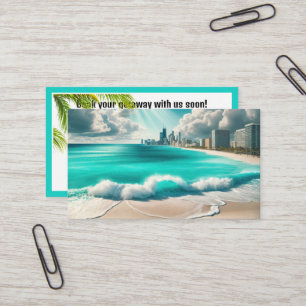 Tropical Beach Getaway Visitkort