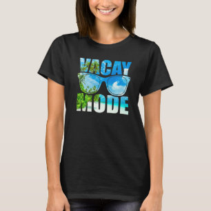 Tropical Beach Handflatan Träd Ocean Vac vid somma T Shirt
