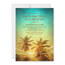 Tropical Beach Hawaiian Thmet 100 Birthday