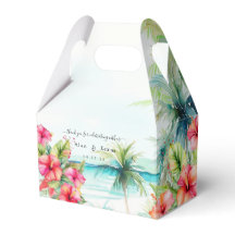 Tropical Beach Hibiskus Favor Box