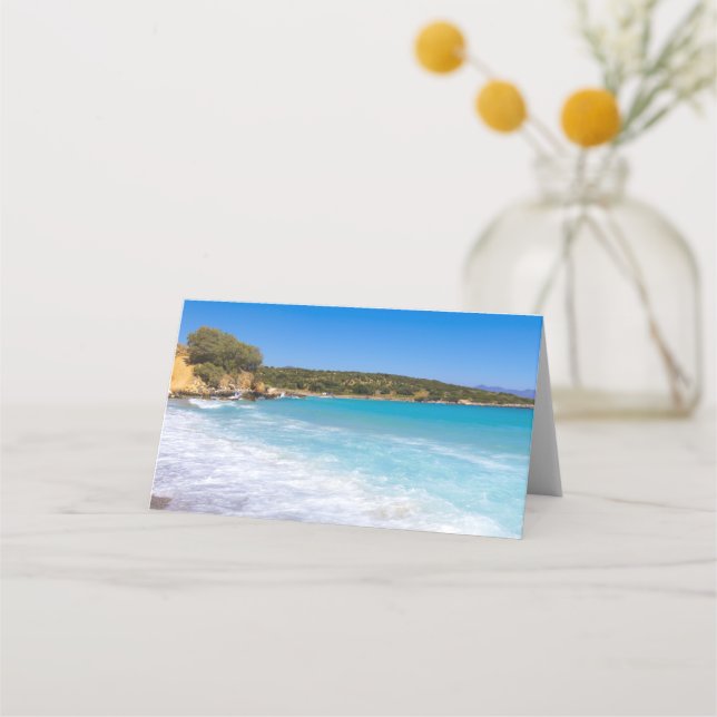 Tropical Beach Island Paradise Photo Placeringskort (Framsida)