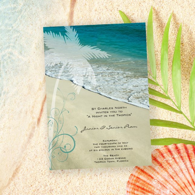 Tropical Beach Junior / Senior Prom Inbjudningar (Skapare uppladdad)