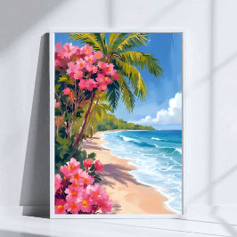 Tropical Beach Paradise | Havsfärg Poster