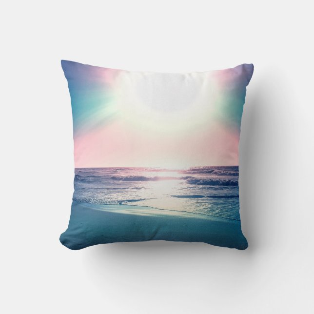 Tropical Beach Photo (Tropical Beach Foto), sommar Kudde (Framsida)