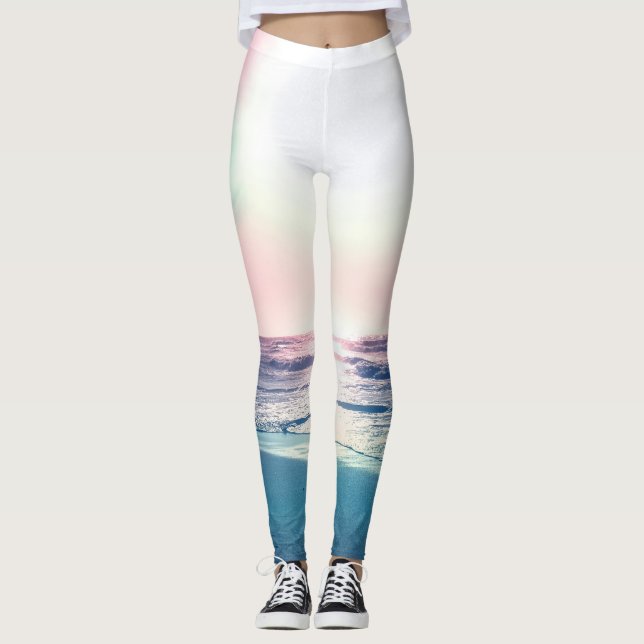 Tropical Beach Photo (Tropical Beach Foto), sommar Leggings (Framsida)