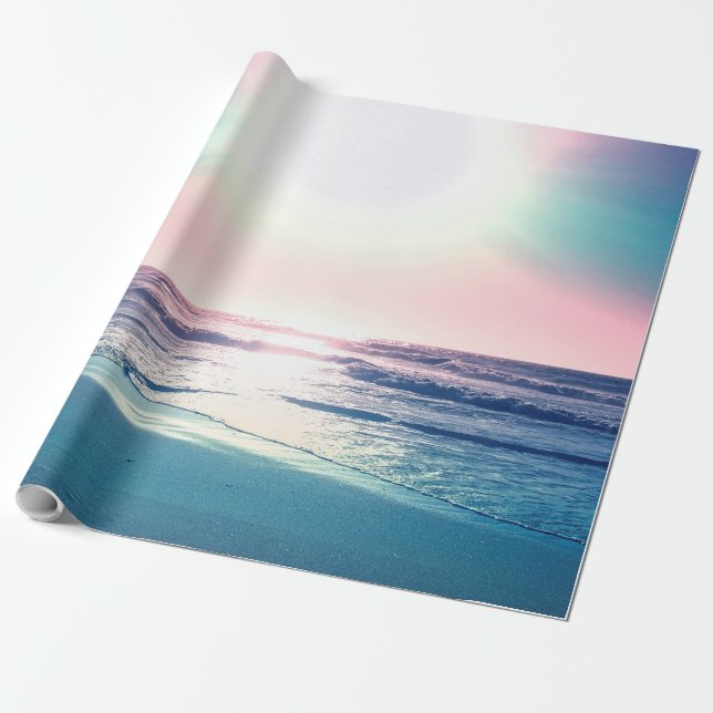 Tropical Beach Photo (Tropical Beach Foto), sommar Presentpapper (Utrullad)