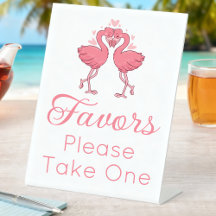 Tropical Beach Pink Flamingo Wedding Favors 