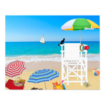 Tropical Beach Sand Lifeguard Torn