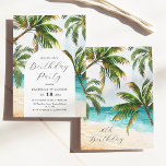 Tropical Beach Summer 30års födelsedag Inbjudningar<br><div class="desc">Inbjudan till den tropiska stranden i elegant,  sommaren 30års födelsedag.</div>