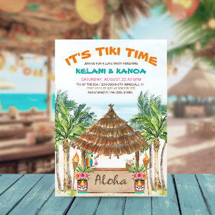 Tropical Beach Tiki Luau Par Shower Inbjudningar
