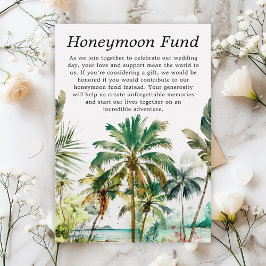 Tropical Beach Wedding Honeymoon Fund Tilläggskort