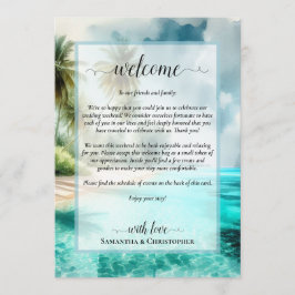 Tropical Beach Wedding Welcome & Itinerary Program