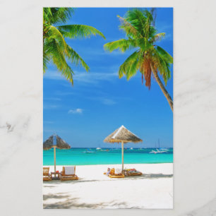 TROPICAL BEACH WISH DU VAR HÄR ANPASSNINGSBAR POST BREVPAPPER