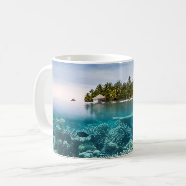 Tropical Beaches | Ari Atoll Maldives Kaffemugg (Framsida vänster)