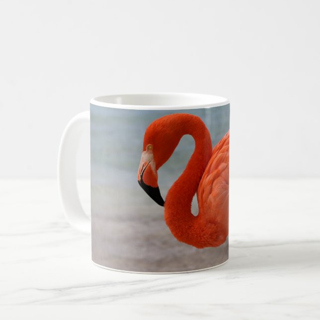 Tropical Beaches | Caribbean Flamingo, Aruba Kaffemugg (Framsida vänster)